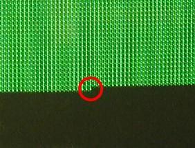 For example if the same ON-OFF-ON etc pixel pattern for a 640 x 200 image is displayed (in one color, green for this example) on the 5153 in the usual 15.