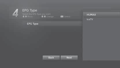 Quick Start Guide 4. EPG Type Select the EPG Type you want.