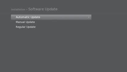 Installation Software Update The software will be updated automatically through the Regular Update feature as a default.