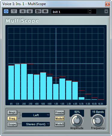 Tools Plug-ins Frequency Spectrum Analyzer Mode (Freq.) Click the Freq button so that it lights up.
