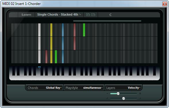 Chorder Chorder LE AI Elements Artist Nuendo Included with X X X NEK Operating Modes The Chorder is a MIDI chord processor, allowing you to assign complete chords to single keys in a multitude of