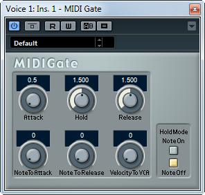 Dynamics Plug-ins MIDI Gate LE AI Elements Artist Nuendo Included with X X X NEK Gating, in its fundamental form, silences audio signals below a set threshold level.