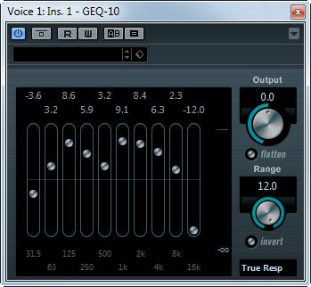 EQ Plug-ins GEQ-10/GEQ-30 LE AI Elements Artist Nuendo NEK Included with / / X/ X/X X/X X/X / These graphic equalizers are identical in every respect except for the number of available frequency