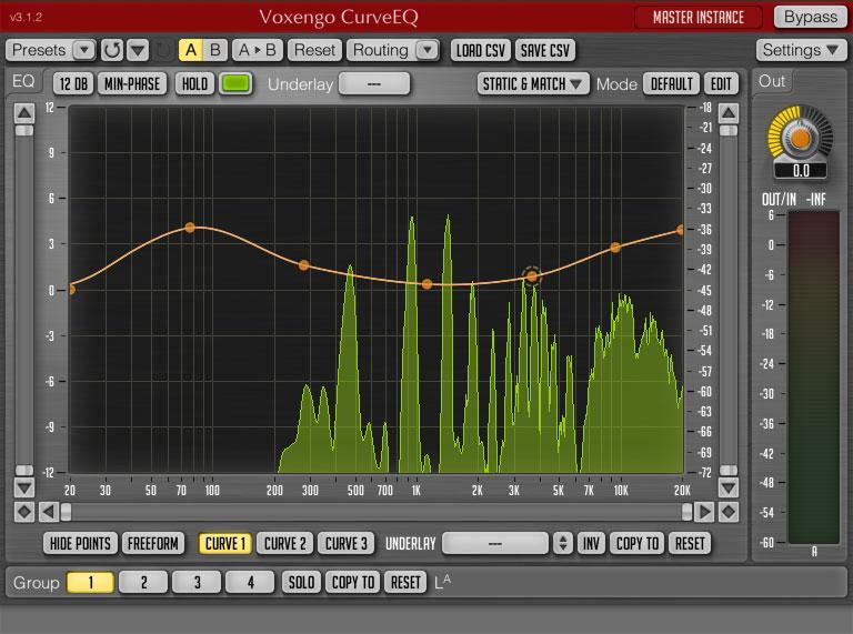 EQ Plug-ins CurveEQ LE AI Elements Artist Nuendo Included with - X X NEK Main Layout Voxengo CurveEQ is a spline equalizer for professional music and audio production applications.