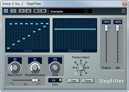 Filter Plug-ins StepFilter Low Cut Preview button Spectrum Notch Freq Notch Gain Notch Gain Invert button Notch Q-Factor This button is located between the Low Cut Freq button and the graphical