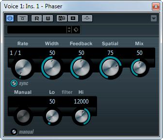 Modulation Plug-ins Output slider Mix slider Sets the overall volume. Sets the level balance between the dry and the wet signal.
