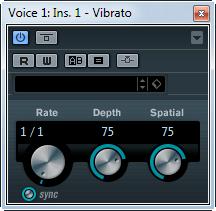 Modulation Plug-ins Vibrato LE AI Elements Artist Nuendo Included with X X X X X X Side-chain X X X support NEK The Vibrato plug-in produces pitch modulation.