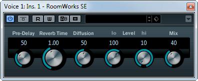 Reverb Plug-ins RoomWorks SE Surround Rotate button Surround Balance Output Mix Output Wet only button This button is only available for surround configurations.
