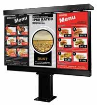 Double Digital Menu Board Kiosk KOP547-XTR-2 Contains (2) 47" Optically Bonded Triple Digital Menu Board