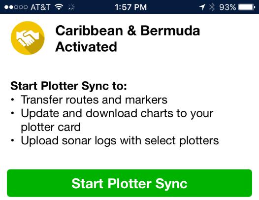 Plotter Sync Functions Now that you have successfully connected an app with an Active Subscription - Activate New Card or Purchase Card Subscription Renewal - Transfer Sonar Logs - Transfer Routes -