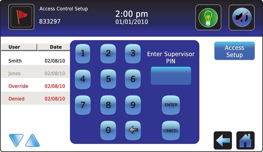 4 i.series Access Control (Optional) Allows user-specific secure access to the refrigerator.