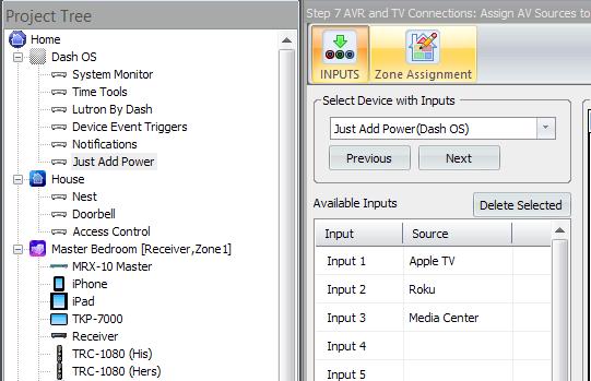 AVR's Auto Input Configuration Driver Platform for Just Add Power