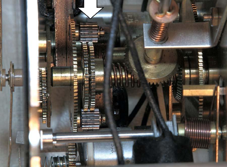 Figure 16. View shows the differential gearing that allows safe concurrent motor operation on left.