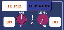 ( p. ). In the TO MIX/TO MATRIX field in the screen, make sure that the TO MIX button is turned on.