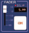 Operations in the SELECTED CHANNEL section Turning a channel on/off Use the FADER field to switch the channel on/off in the SELECTED CHANNEL VIEW screen. This field includes the following items.
