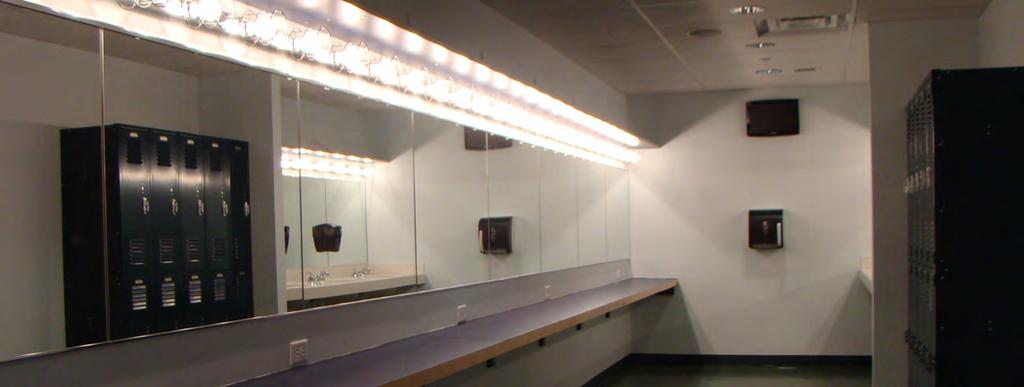 GREGORYFAMILYTHEATER BACKSTAGE SUPPORT Dressing Rooms: The theater offers two small dressing rooms accommodating up to 6 and one