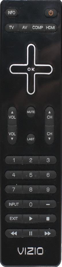 E320ME 2 Remote Control Power/Standby: Turn the TV on or off. Input (Specific): Change the input device. Press the button that corresponds to the input device you wish to view.