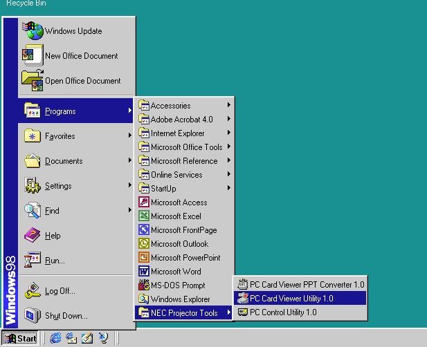 2. Insert the CD-ROM into the CD-ROM drive. The auto CD play function automatically starts the CD-ROM's program and the contents screen appears.