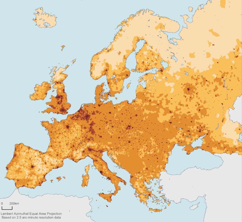 41. Figure 13: Population density of Europe Source: Center for International Earth Science Information Network (CIESIN).