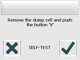 Follow the steps on the screen to complete the self test.