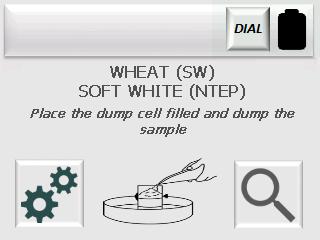 3: Select the desired chart in. 4: Place the dump cell inside a proper container, like a tray, and overfill it with the sample you want to measure the moisture. With a straight edge remove excess.