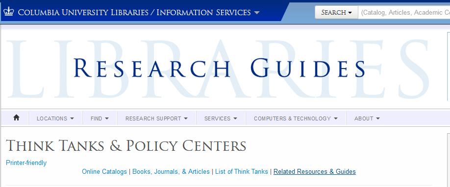 TROY UNIVERSITY LIBRARY: International Relations 8 GOVERNMENT DOCUMENTS, THINK TANKS AND POLICY CENTERS Databases (Troy Library) ProQuest Core Congressional Materials provides access to historical
