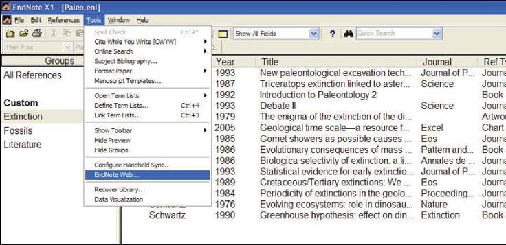 Transfer References to / from EndNote desktop You can seamlessly transfer references to or from EndNote desktop libraries using EndNote X.0. or later.