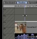 If you select a crouton in the Storyboard, you do not select its corresponding clip on the Timeline and vice versa. However, any changes you make to your project simultaneously update both views.