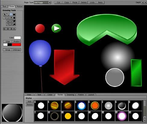 DRAWING In addition to text, VT[4] provides drawing tools for creating fundamental shapes.