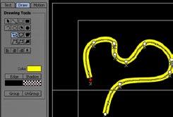 2. In the Work Area, you form a spline through a series of clicking and releasing the mouse, moving to the next spot and clicking again. The first click in the series establishes an anchor point.