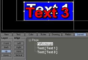 If the rectangle was covering the Text 1, it now should be behind Text 1 and Text 3. 7.