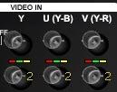 To select a composite input 1. Verify that the SX Breakout reads Composite over the video inputs; if not, click on the YUV heading to change it to Composite. 2. Click on the desired composite input.