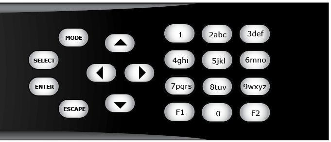 Front Panel Button Controls Using the Mode, Select, Enter, Escape, and directional buttons, the user can control the unit via the front