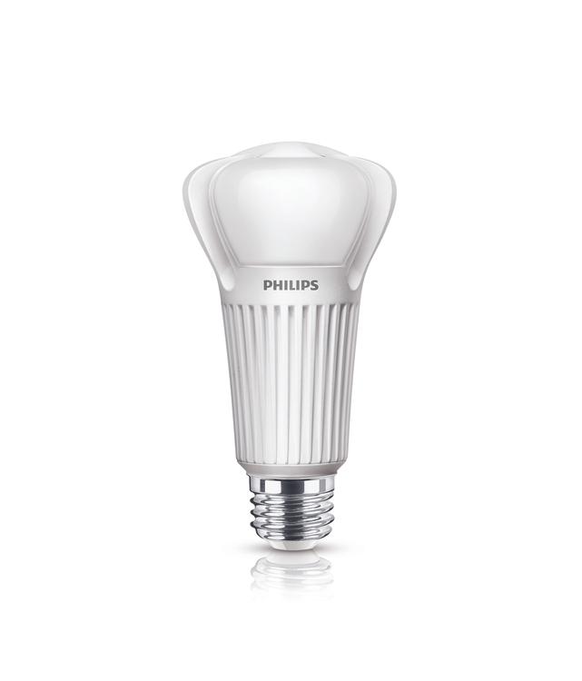 5W A19, 8W A19 and 17W A21 versions available Smooth dimming to 10% of full light levels* Remote phosphor (yellow) disappears when energized to create even, soft white light