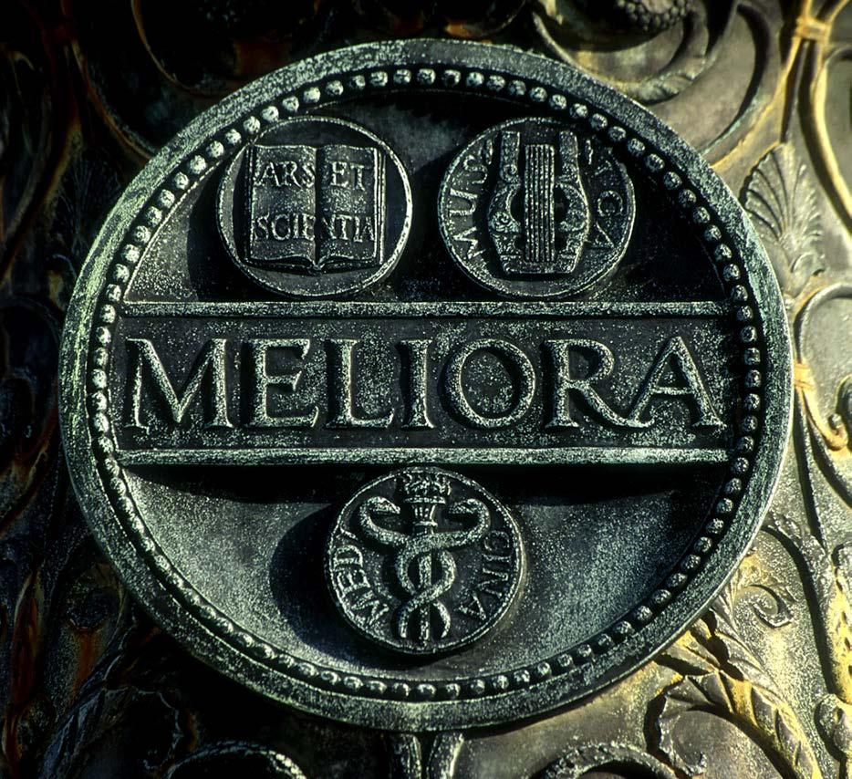 Motto Meliora is the official motto of the University of Rochester. The Latin noun or adjective is interpreted to mean ever better.
