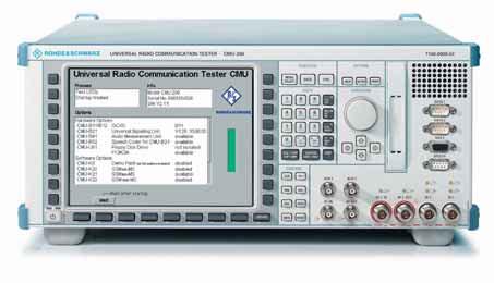 Testing the 3rd generation For more than 60 years Rohde&Schwarz has always been at the forefront of mobile radio technology.