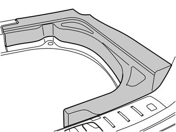 27 Applies to cars with a low cargo compartment floor Take the right-hand upper floor support (F in the kit illustration) from the kit. Install the floor support.