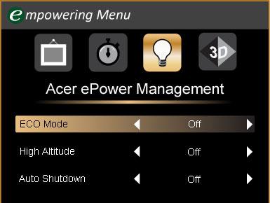 Acer etimer Management "Acer etimer Management" provides the reminding function for presentation time control.