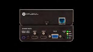 and HDBaseT Outputs and Automatic Display Control AT-HDVS-150-TX Three-Input Switcher for HDMI and
