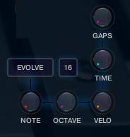 3. THE EVOLVE SECTION This section is the heart of the Jammer s generative algorithm. Earlier versions of the Jammer (in other Soniccouture products), were essentially just the EVOLVE section.