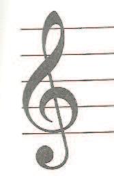 Violinski ključ pa uporabljamo tudi pri zapisu moških glasov (tenor) in nekaterih instrumentov v višjih legah. Slika 5: Violinski ključ in basovski ključ.