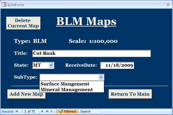 Montana Tech Library 50 10) After making your selection, you are brought to another screen. Simply fill in the required information. For BLM maps, select Surface or Mineral map.