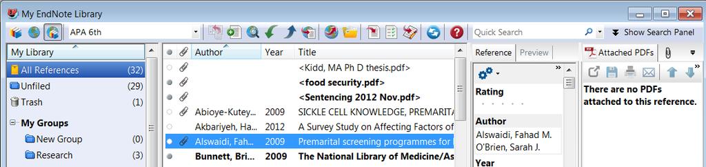 Full text documents, figures, tables etc can be added to the references as attachments. Once installed, EndNote X7 will automatically appear on your Microsoft Word ribbon.