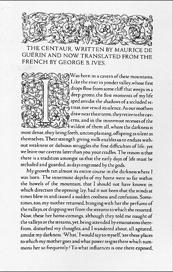 Design: Typography } Rudolf Koch, Germany } Deutsche Schrift (German Script) } Neuland Bruce Rogers, page from The Centaur,