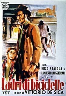 Bicycle Thieves 1948 - Directed by Vittorio De Sica Plot Unemployed Antonio Ricci (Lamberto Maggiorani) is elated when he finally finds work hanging posters around war-torn Rome.