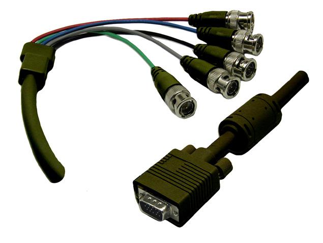 SVGA/XVGA coaxial shielded male/ male cable with 3.