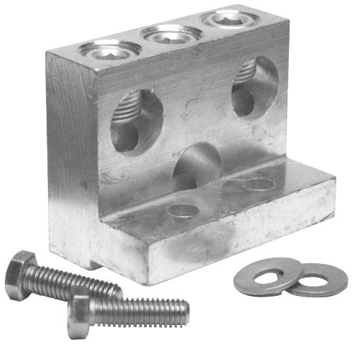 Front Connected breakers include a single aluminum connector, pressure screws, and related mounting hardware.