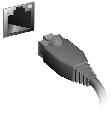 36 - Conectarea la Internet Conectarea cu ajutorul unui cablu Caracteristică de reţea încorporată Conectaţi un capăt al cablului de reţea la portul de reţea al computerului şi celălalt capăt într-un