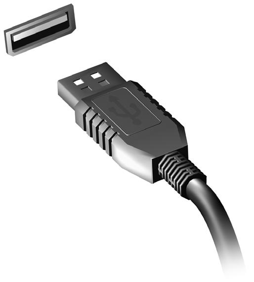 Universal Serial Bus (USB) - 53 UNIVERSAL SERIAL BUS (USB) Portul USB este un port de înaltă viteză, care permite conectarea perifericelor USB, cum ar fi un mouse, o tastatură externă, spaţiu de