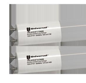 LED TRADITIONAL RETROFIT SOLUTIONS AC Direct T8 LED Integral Driver FEATURES Integral Driver, Bypasses ballast Universal input voltage 120-277VAC Double ended input Reduces installation costs Shunted